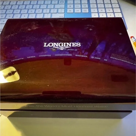 Longines Silver Buckle with Dark Brown Crocodile Strap